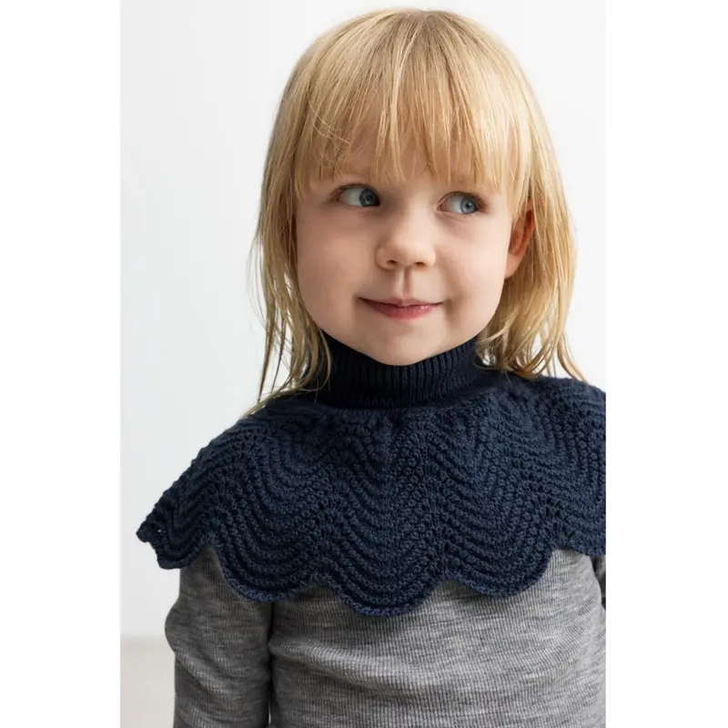 Marmar Light Cotton Wool Lace Ink Knitted Neck Warmer 2