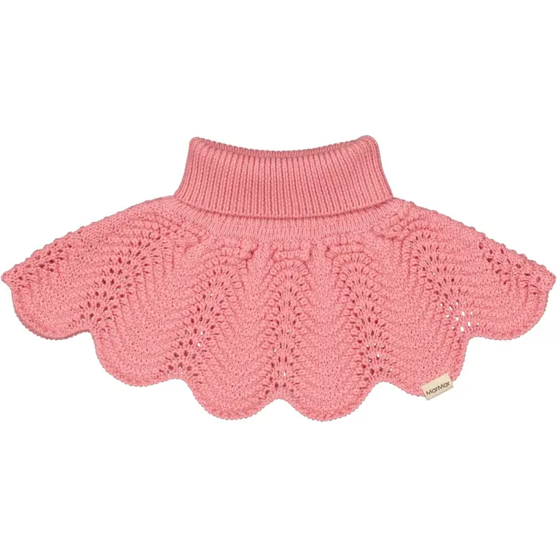 Marmar Light Cotton Wool Lace Raspberry Alani Knitted Neck Warmer 1
