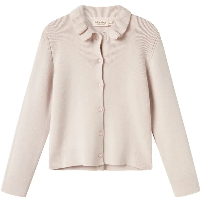 Marmar Light Cotton Wool Rib Vanilla Tilda Knit Cardigan 1