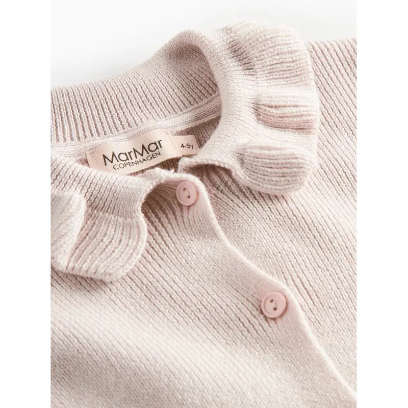 Marmar Light Cotton Wool Rib Vanilla Tilda Knit Cardigan 3