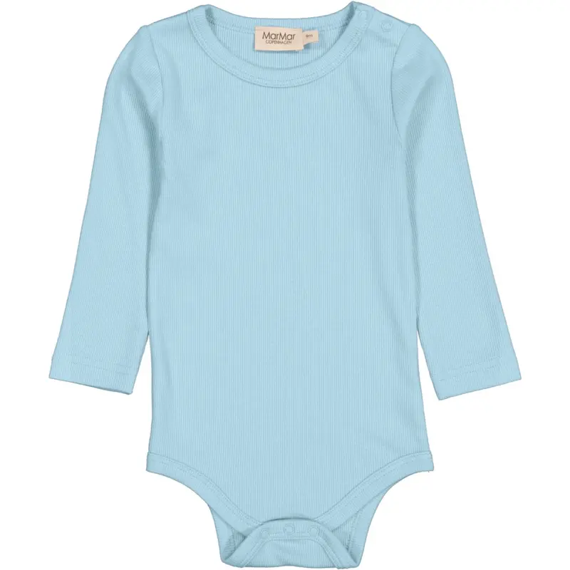 Marmar Modal Fine Rib Heavenly Blue Plain Body Ls Body 1