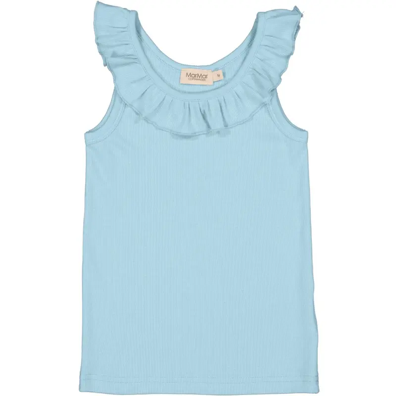 Marmar Modal Fine Rib Heavenly Blue Tamar Top 1