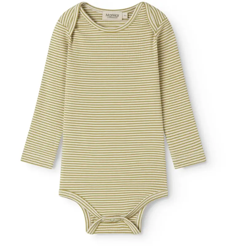 Marmar Modal Fine Rib Olive Stripe Ben Body 1