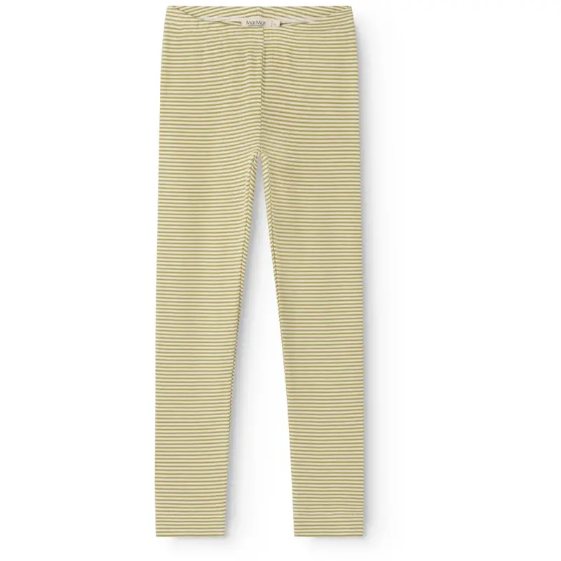 Marmar Modal Fine Rib Olive Stripe Leggings 1