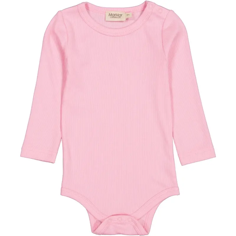Marmar Modal Fine Rib Pink Blossom Plain Body Ls Body 1