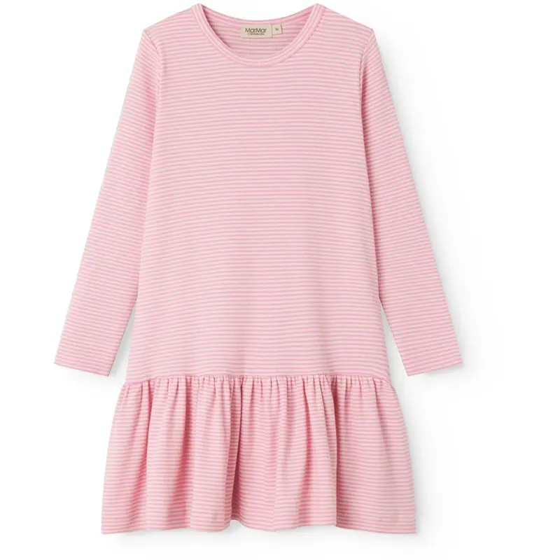 Marmar Modal Fine Rib Pink Stripe Diro Dress 1