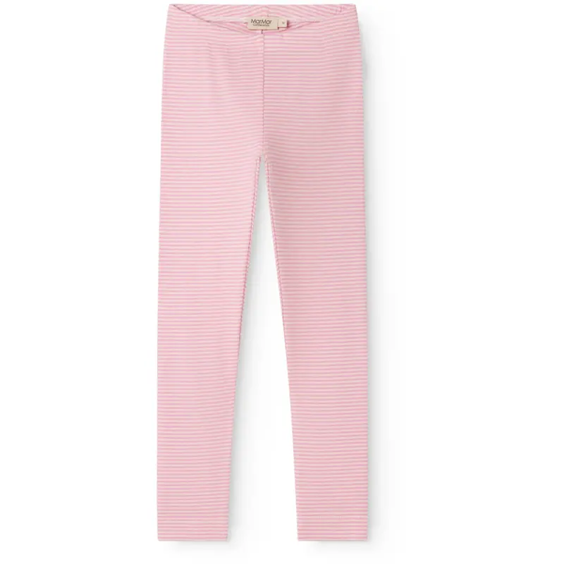 Marmar Modal Fine Rib Pink Stripe Leggings 1