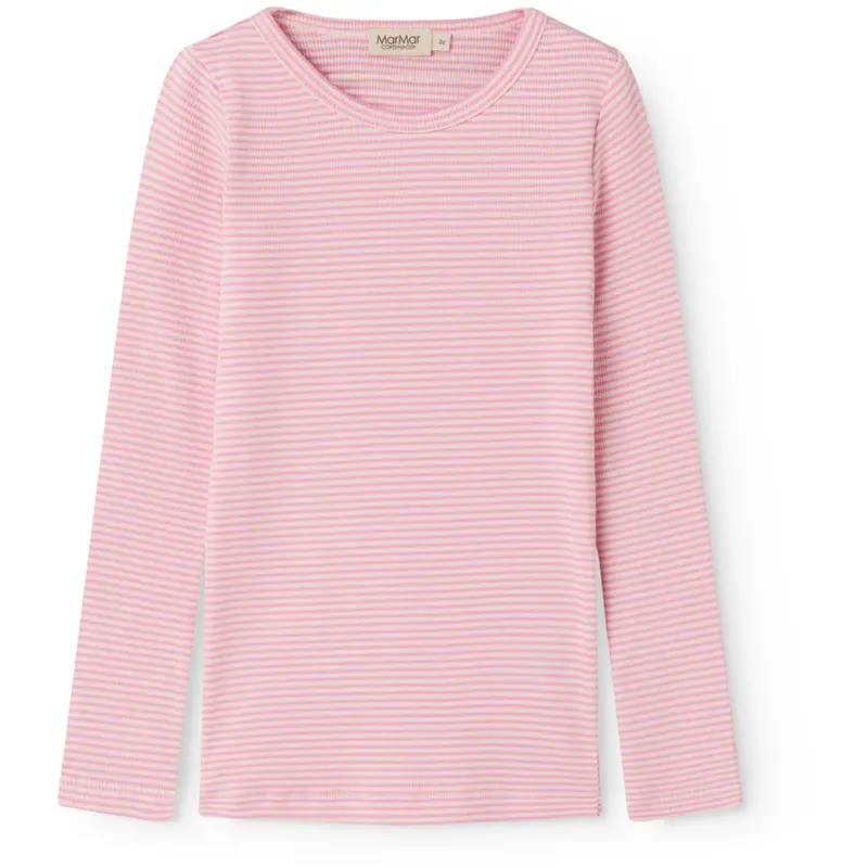 Marmar Modal Fine Rib Pink Stripe Tani T-Shirt 1