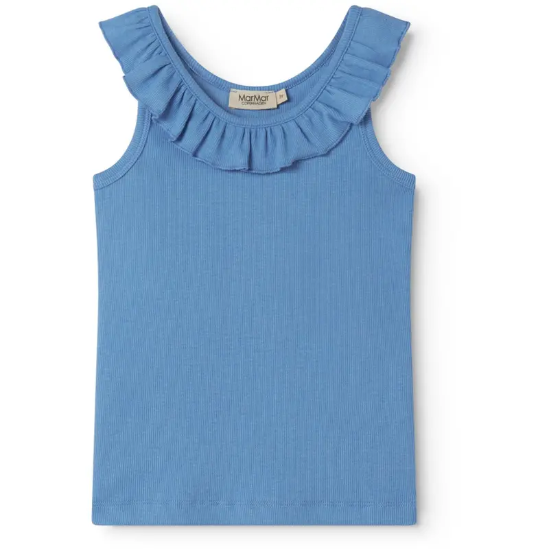 Marmar Modal Fine Rib Surf Blue Tamar Top 1