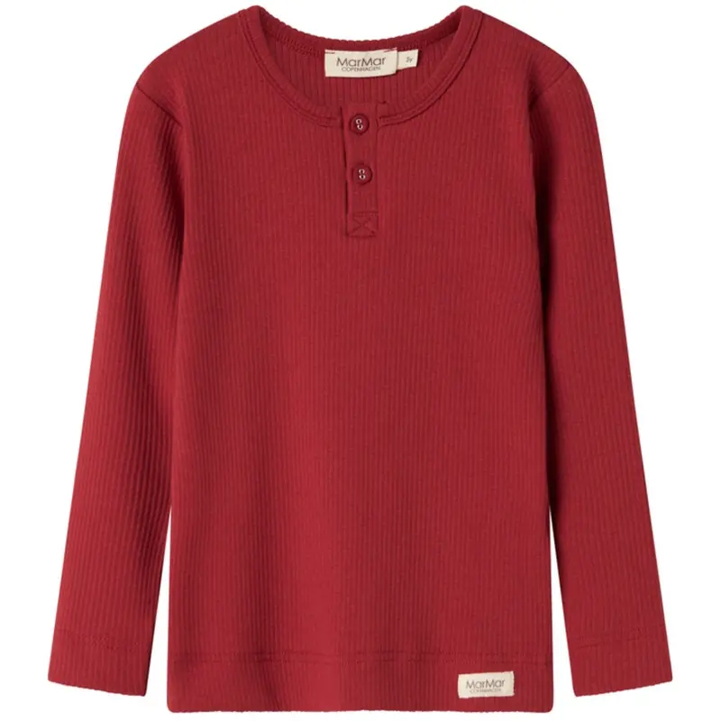 Marmar Modal Hibiscus Red Tee Ls 1