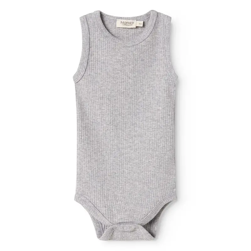 Marmar Modal Melange Light Grey Melange Body Sleeveless 1