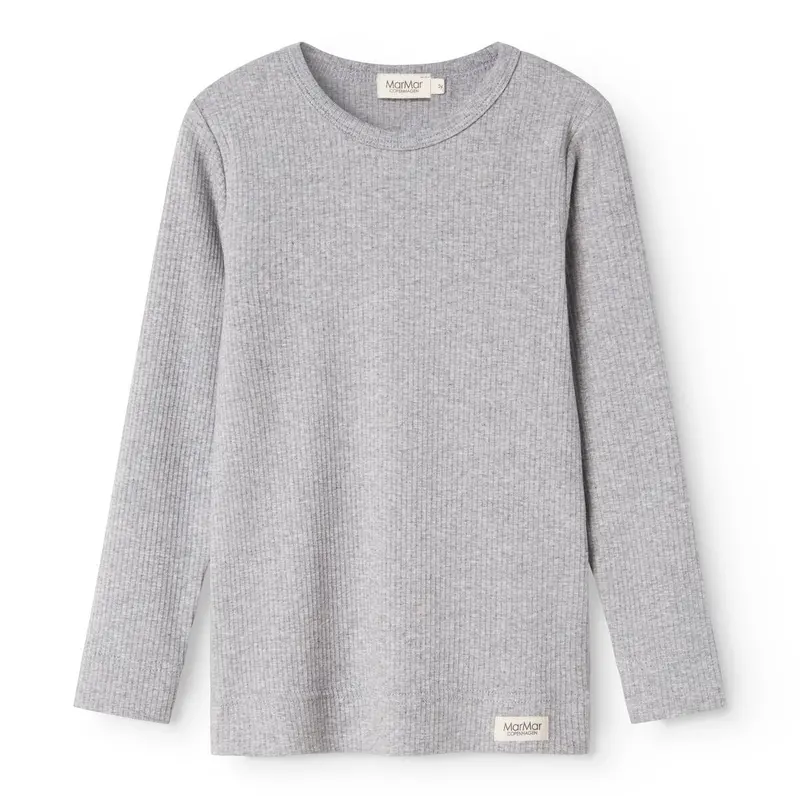 Marmar Modal Melange Light Grey Melange Plain Blouse 1