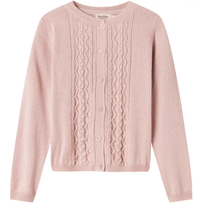 Marmar Modal Mix Cable Faded Rose Tilda Knit Cardigan 1