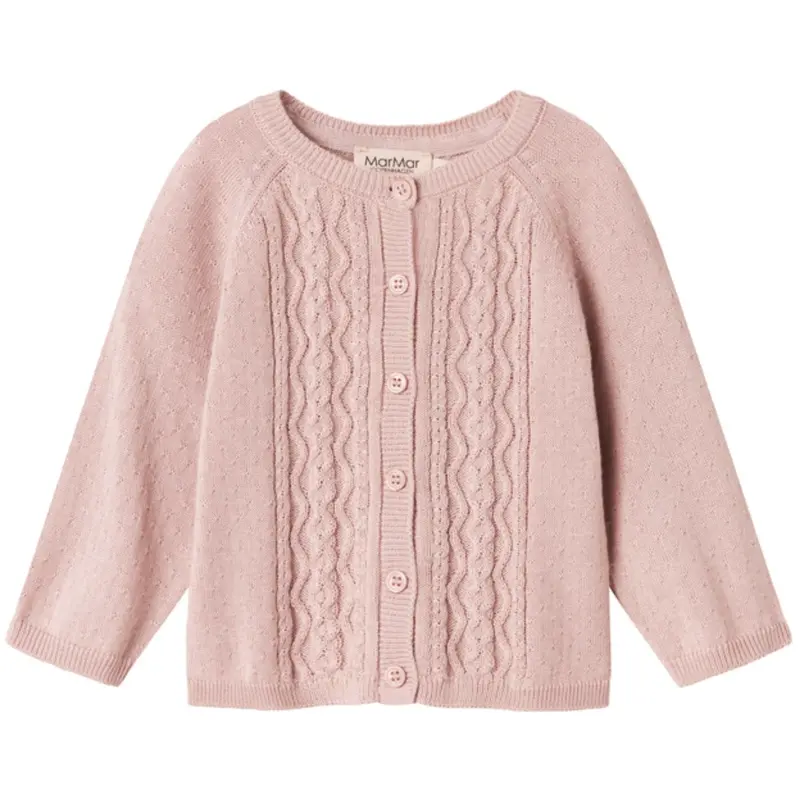 Marmar Modal Mix Cable Faded Rose Totti Knit Cardigan 1