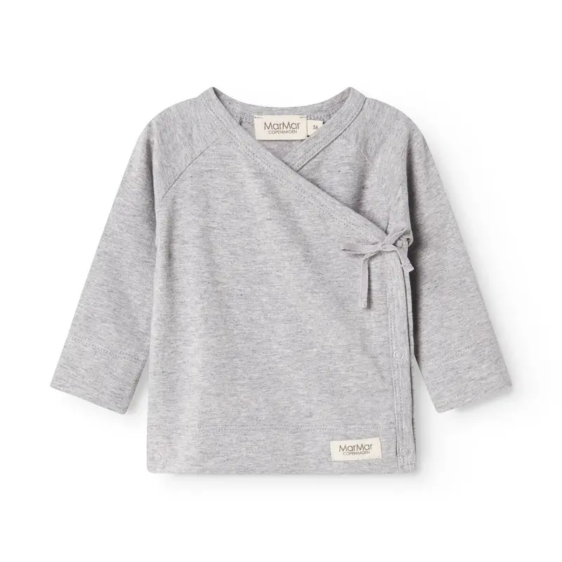 Marmar Modal New Born Light Grey Melange Tut Wrap Ls Blouse 1