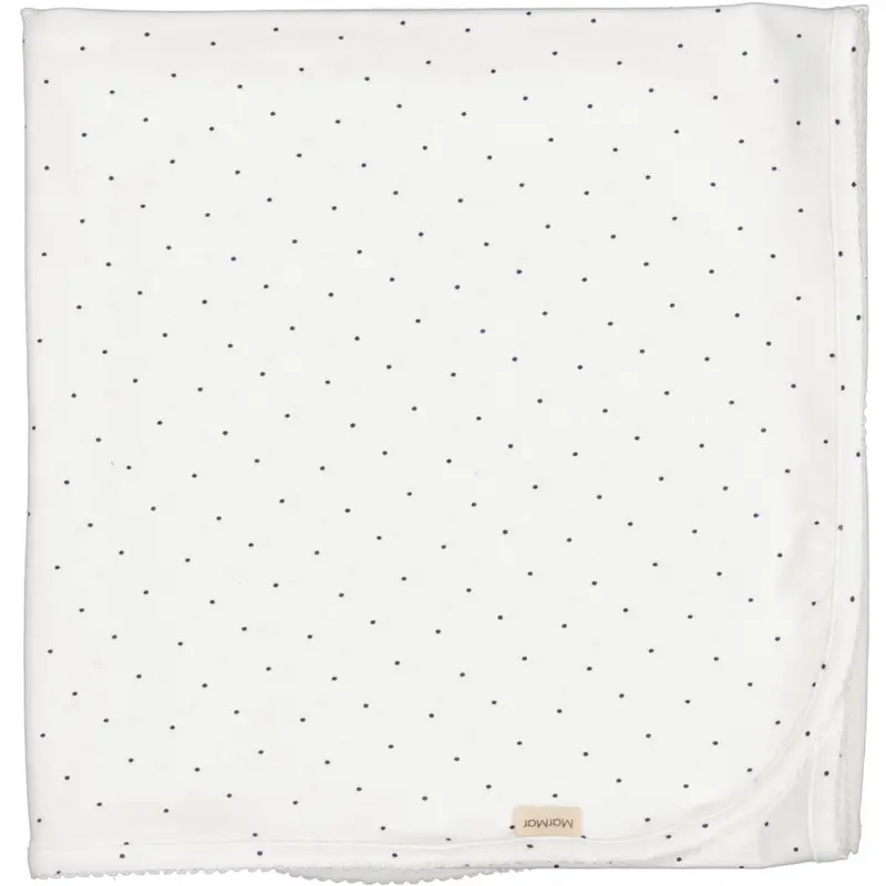 Marmar Modal Smooth Print Blue Dot Alida Blanket 1