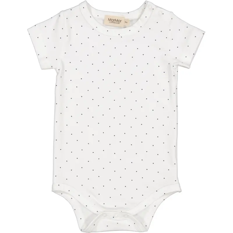 Marmar Modal Smooth Print Blue Dot Plain Body Ss Body 1