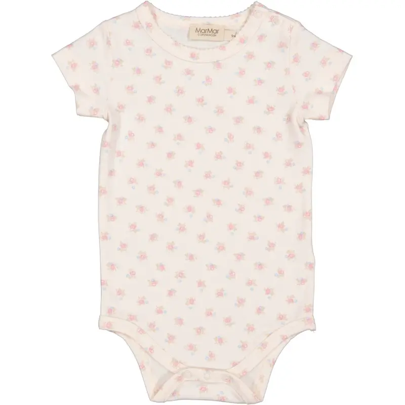 Marmar Modal Smooth Print Little Bouquet Plain Body Ss Body 1