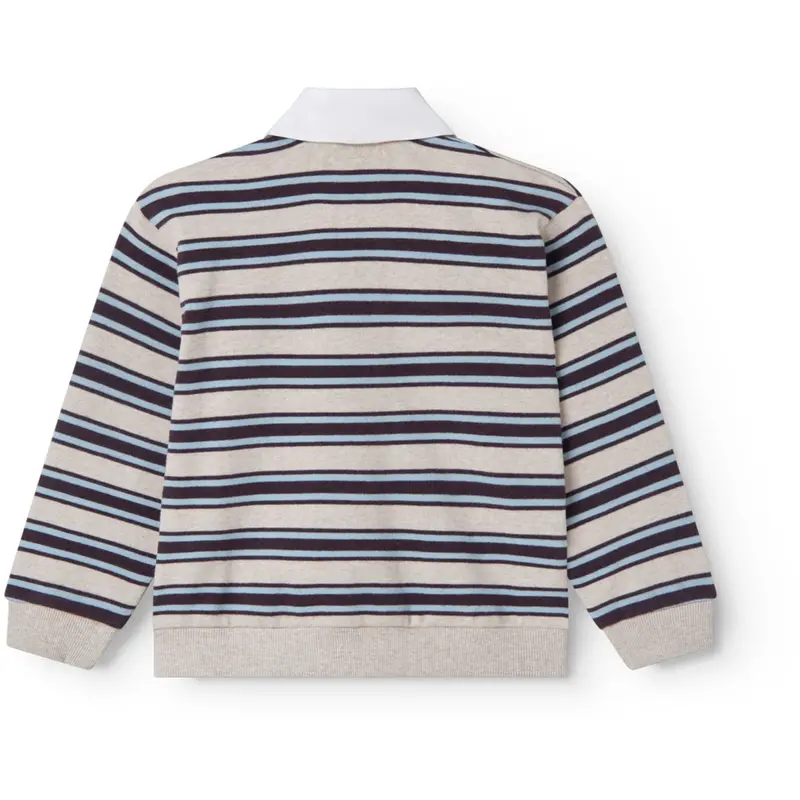 Marmar Modal Sweat College Stripe Thanos Polo Blouse 5