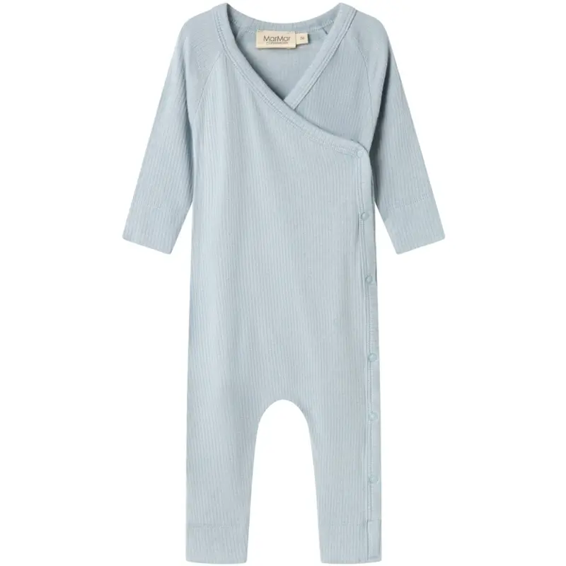 Marmar New Born Micro Modal Blue Stone Rulo Onesies 1