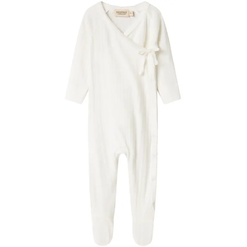 Marmar New Born Modal Pointelle Gentle White Rubetta Onesies 1