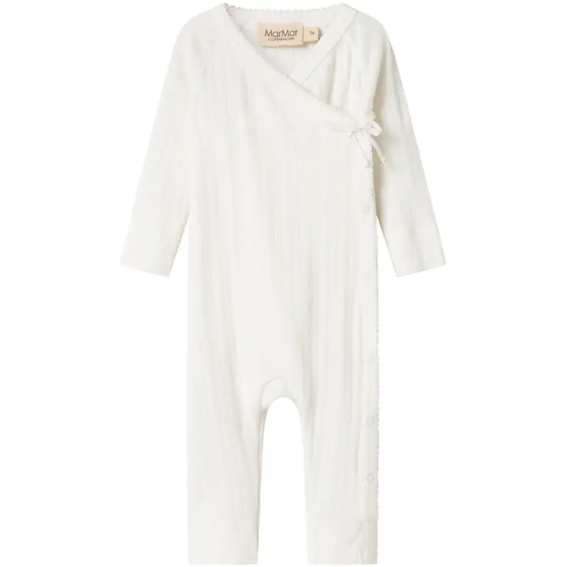 Marmar New Born Modal Pointelle Gentle White Rula Onesies 1