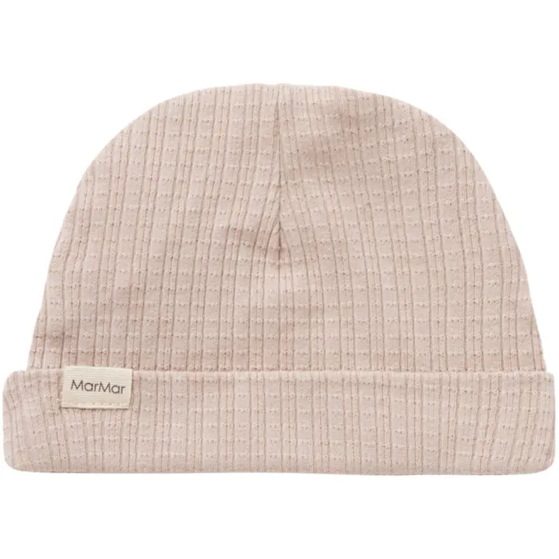 Marmar New Born Modal Pointelle Rib Soft Beige Aiko Hat 1