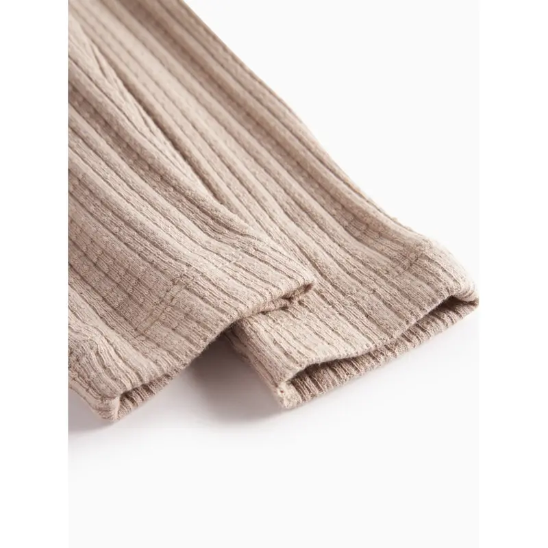 Marmar New Born Modal Pointelle Rib Soft Beige Piva Pants 3