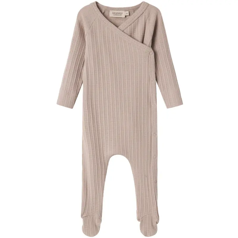 Marmar New Born Modal Pointelle Rib Soft Beige Rubello Onesies 1
