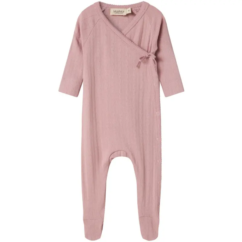 Marmar New Born Modal Pointelle Soft Berry Rubetta Onesies 1