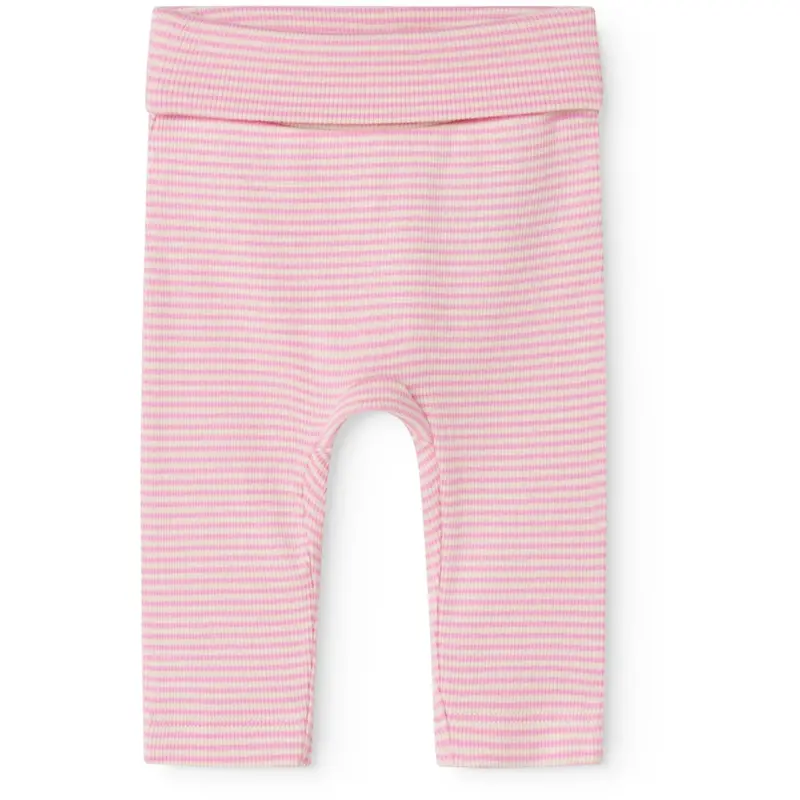 Marmar Newborn Modal Fine Rib Pink Stripe Piva Pants 1