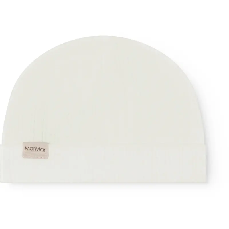 Marmar Newborn Modal Pointelle Gentle White Aiko Hat 1
