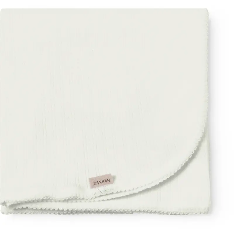 Marmar Newborn Modal Pointelle Gentle White Alida Blanket 1