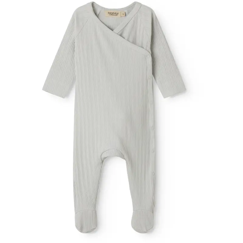 Marmar Newborn Modal Pointelle Rib Morning Dew Rubello Onesie 1