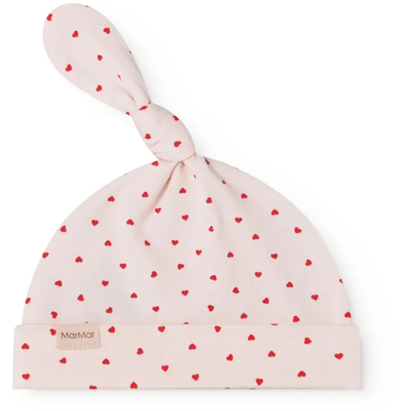 Marmar Newborn Modal Smooth Print Happy Hearts Aiki Hat 1