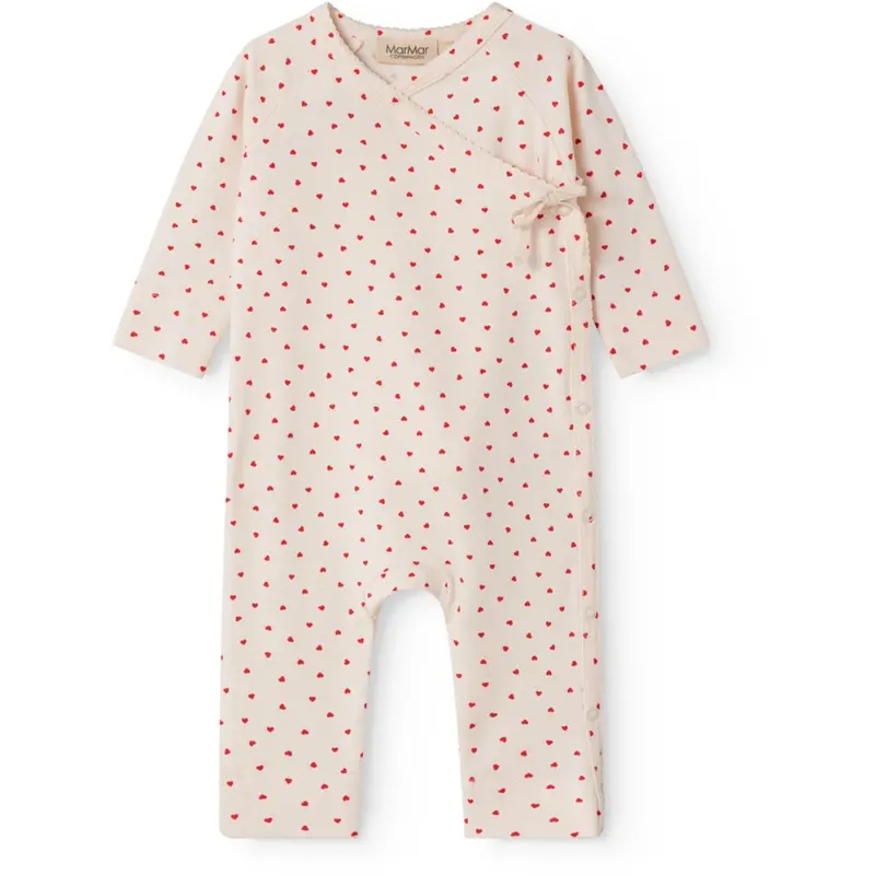 Marmar Newborn Modal Smooth Print Happy Hearts Rula Onesie 1