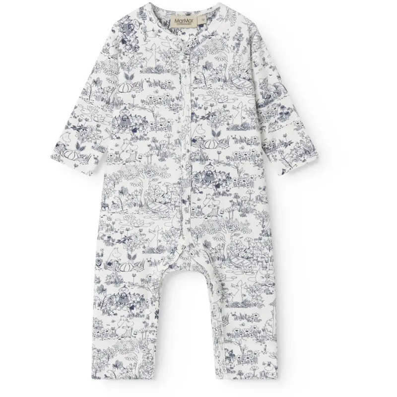 Marmar Newborn Modal Smooth Print Moominvalley Rena Onesie 1