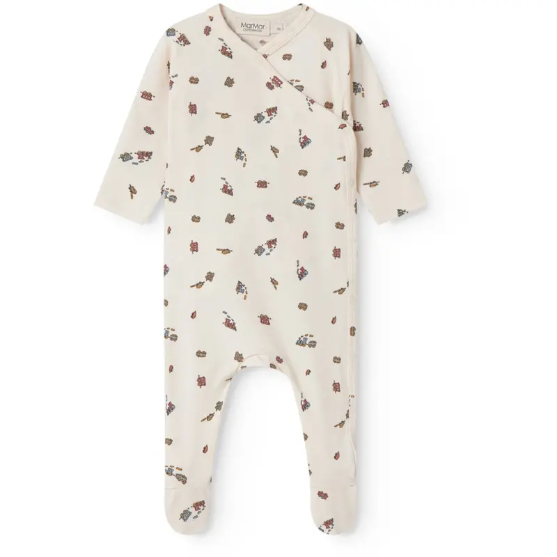 Marmar Newborn Modal Smooth Print Trains Rubello Onesie 1