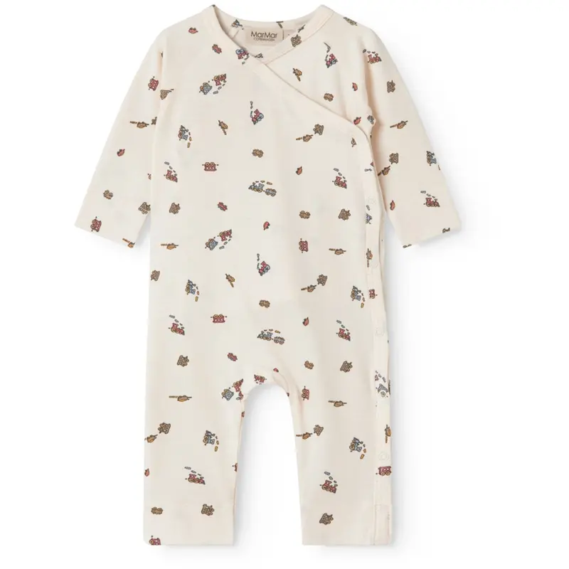 Marmar Newborn Modal Smooth Print Trains Rulo Onesie 1
