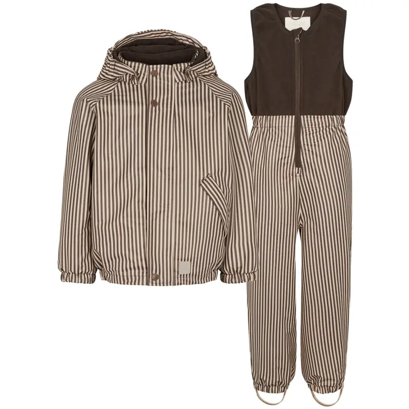 Marmar Rainwear Fleece Brown Stripe Obo Set 1