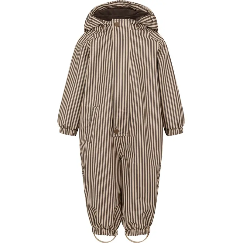 Marmar Rainwear Fleece Brown Stripe Orion Suit 1