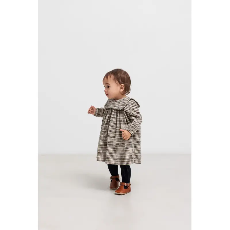 Marmar Seersucker Check Pilot Navy Check Dulle Dress 2