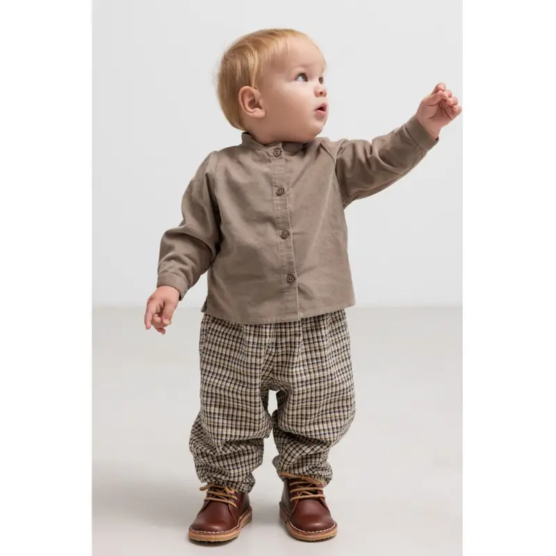 Marmar Seersucker Check Pilot Navy Check Palle Pants 2