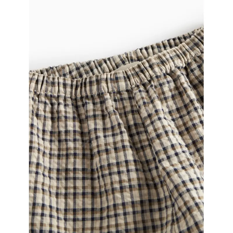 Marmar Seersucker Check Pilot Navy Check Palle Pants 3