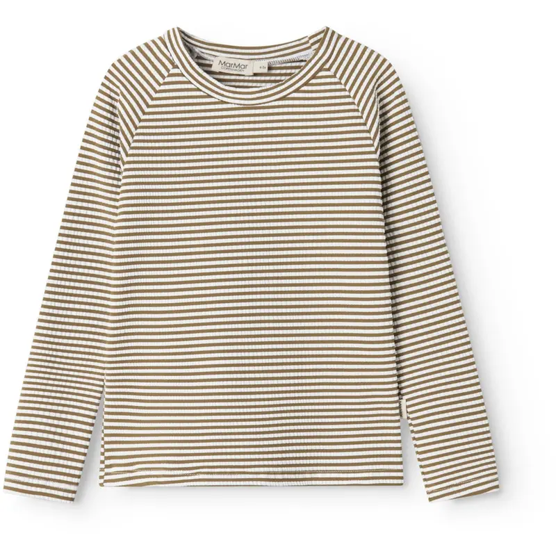 Marmar Seersucker Swim Dark Bronze Stripe Swean Tee 1