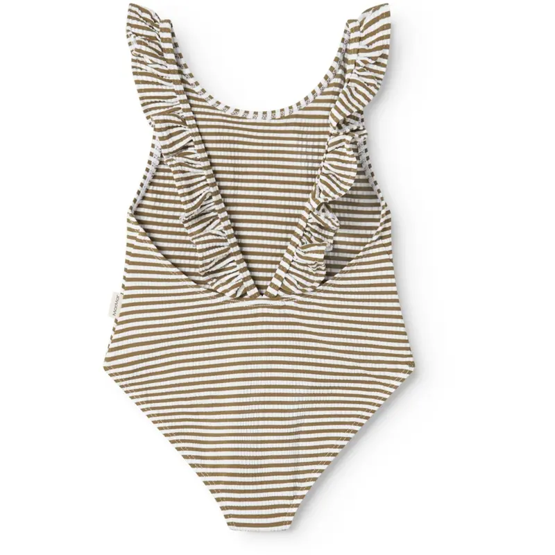 Marmar Seersucker Swim Dark Bronze Stripe Swilla Bathing Suit 6
