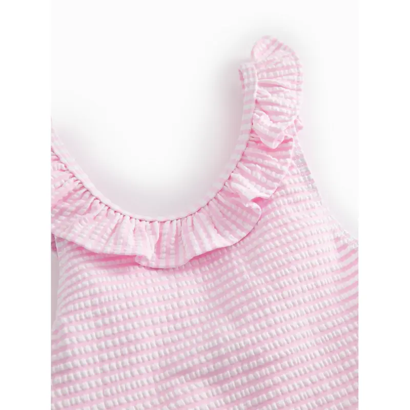 Marmar Seersucker Swim Pink Stripe Swilla Bathing Suit 3