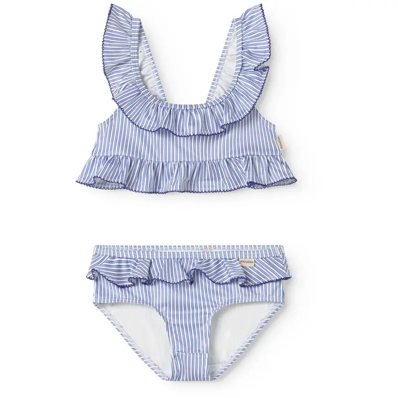 Marmar Swim Print Bolich Blue Stripe Swira Bikini 1