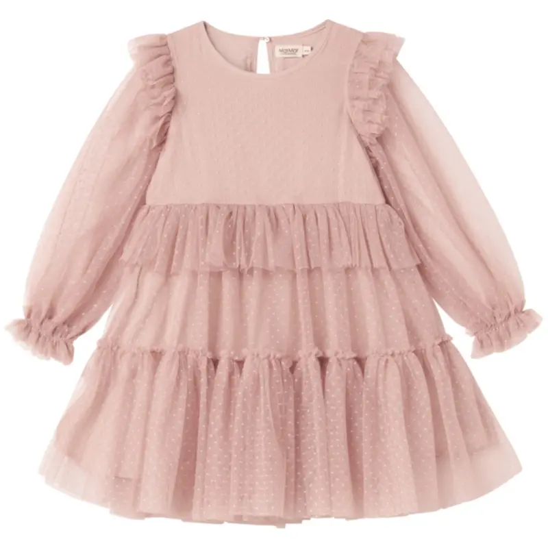 Marmar Tulle Dotty Faded Rose Doth Ls Dress 1