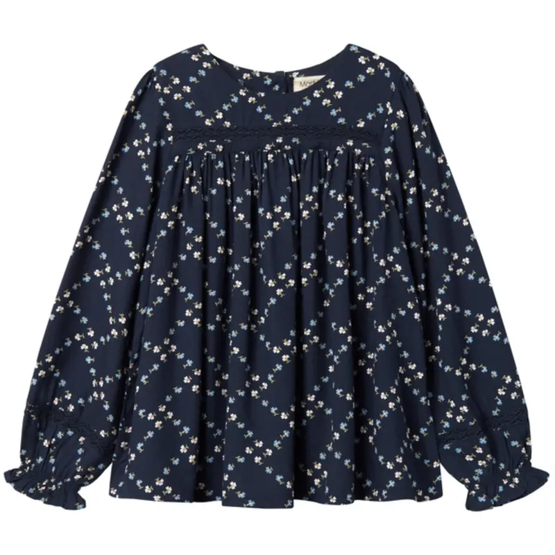 Marmar Viscose Twill French Flower Tuka Ls Blouse 1
